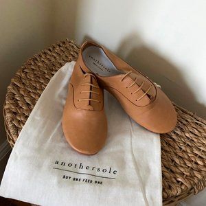 Another Sole Tan (Smooth Maca) Leather Sneakers